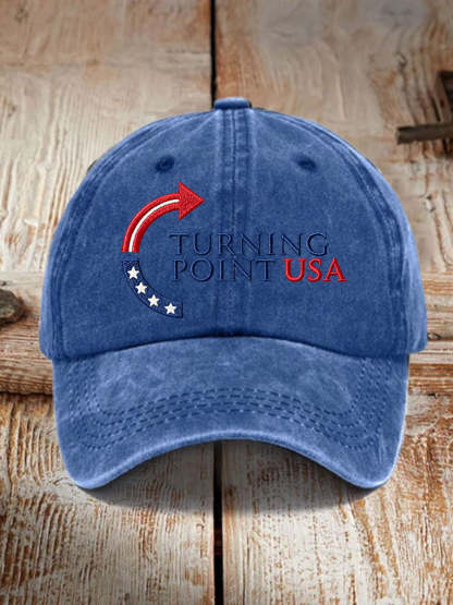 Unisex Charlie Kirk Turning Point USA Trump Commemorative Print Hat