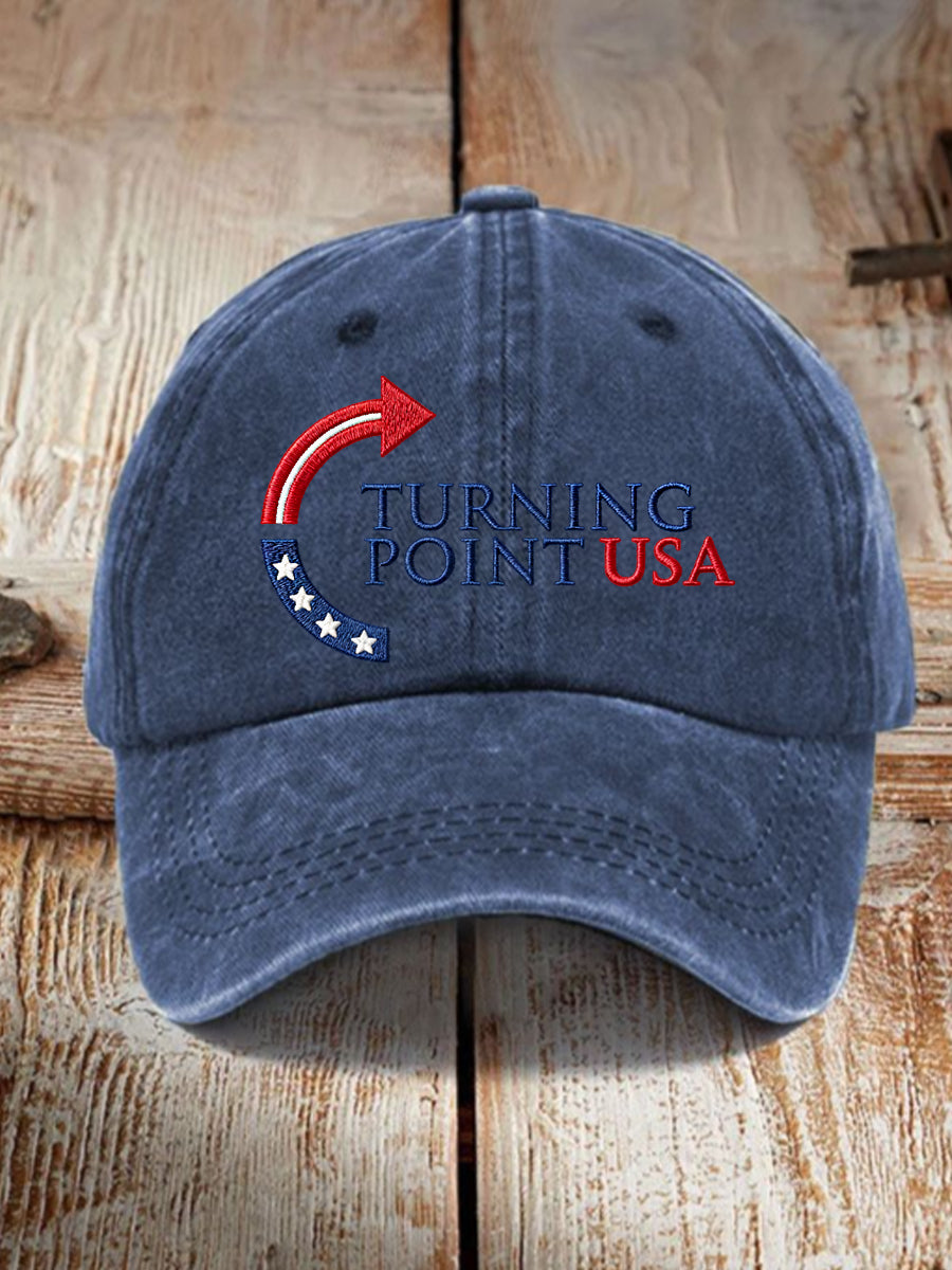 Unisex Charlie Kirk Turning Point USA Trump Commemorative Print Hat