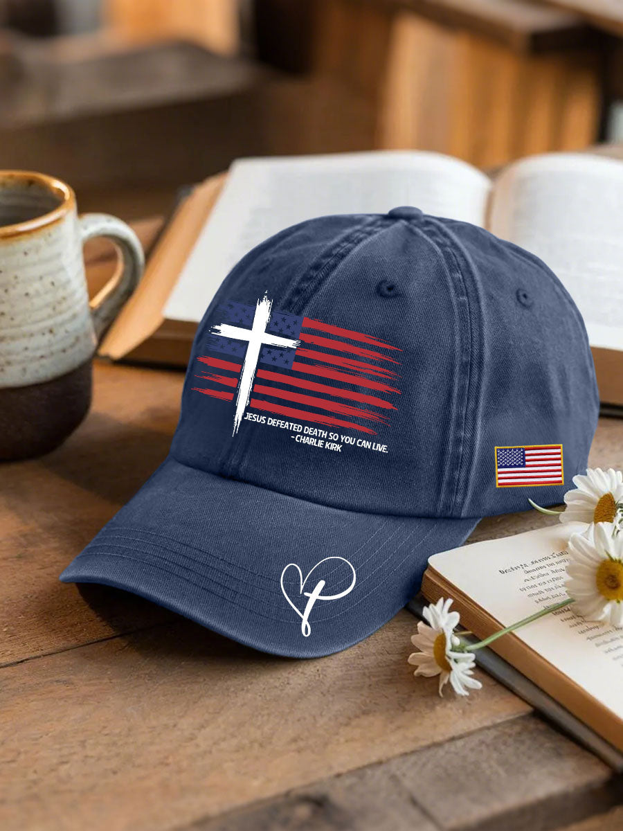 Jesus defeated death so you can live neutral hats