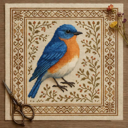 🐦 DIY Bird Cross Stitch Kit