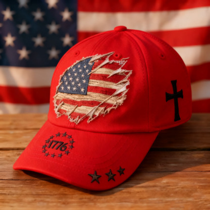 US Freedom Cross Patriotic Cap