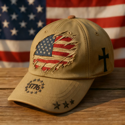 US Freedom Cross Patriotic Cap