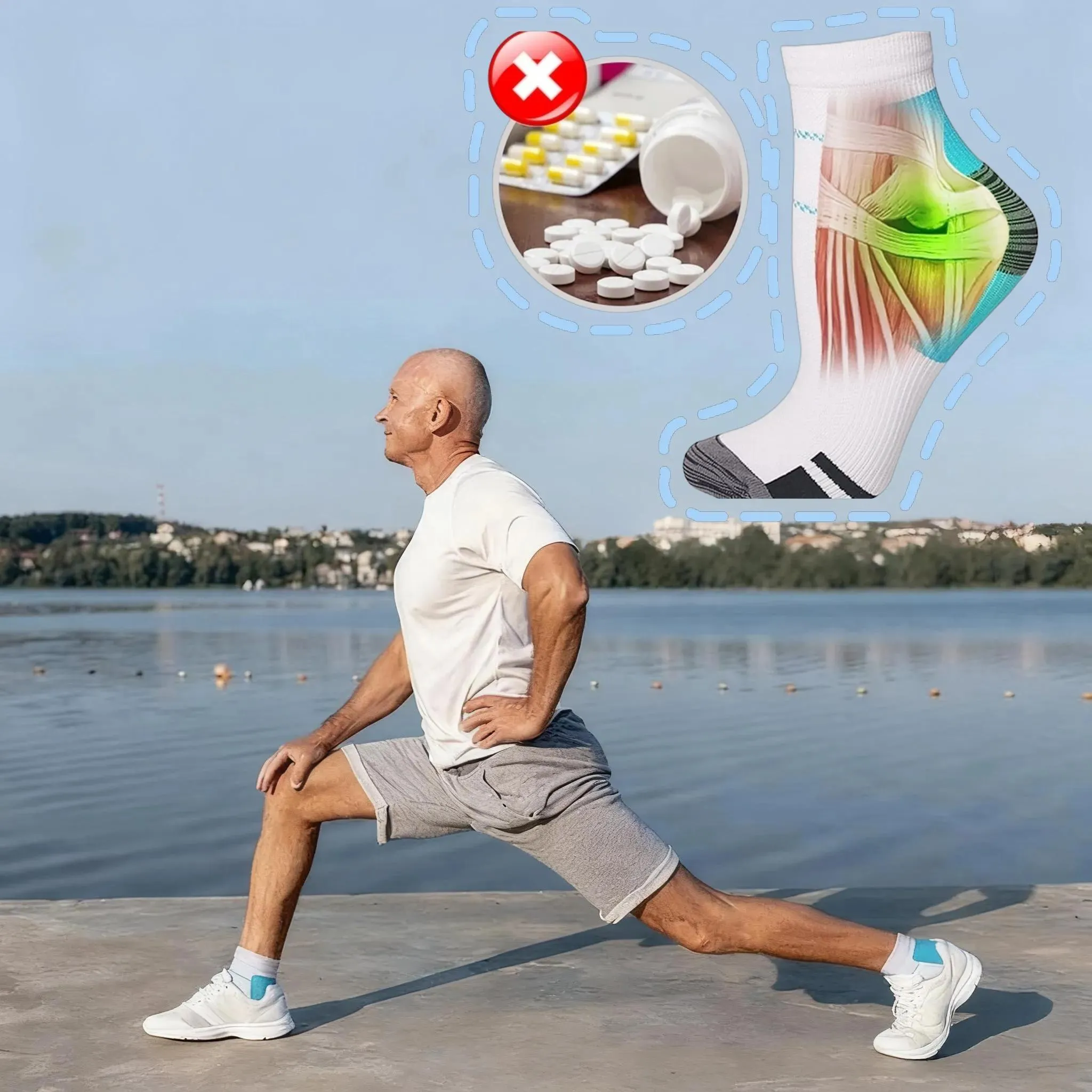 (🎁Visokokvalitetne ortopedske čarape u vrijednosti od 19€🎁) Udobne i prozračne, ugodne za hodanje i ublažavanje bolova.