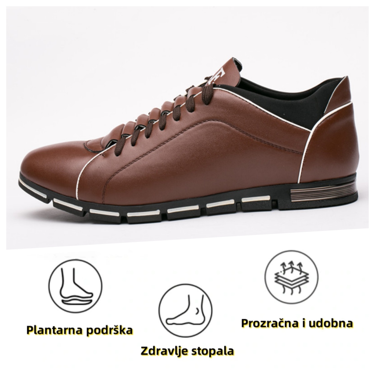 【🔥Danas u pola cijene - ne propustite】 Ergonomski dizajnirane ortopedske cipele - dizajn koji podržava luk 👞Lako se riješite bolova u stopalima