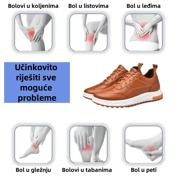(⏰ 55% POPUST DANAS - NE PROPUSTITE) Muške ortopedske cipele od prave kože - potpora luku, udobnost, prozračnost ✅ Ergonomski dizajn