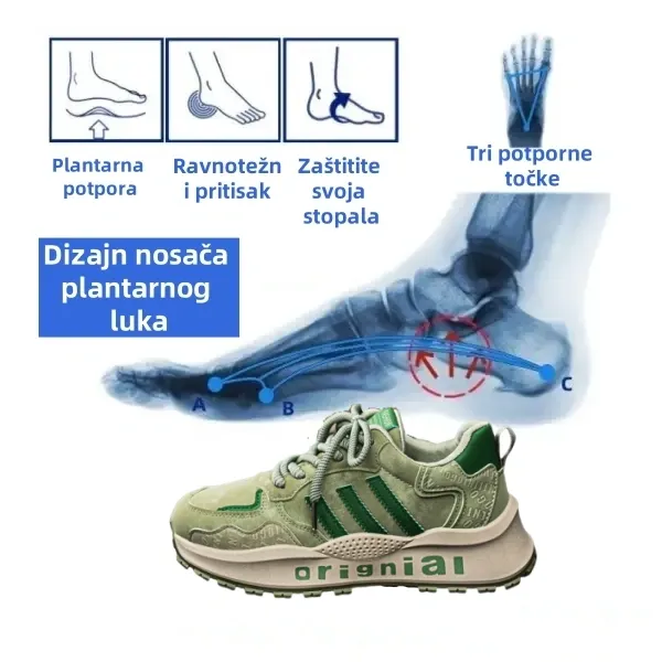 【🔥Danas u pola cijene - ne propustite】 Ergonomski dizajnirane ortopedske cipele - dizajn koji podržava luk 👞Lako se riješite bolova u stopalima