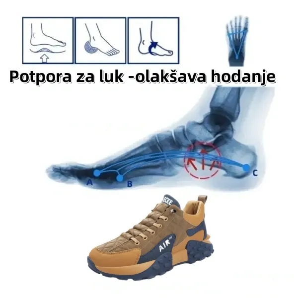 (🎉Današnja ponuda od 50% - ne propustite)🔥Muške funkcionalne ortopedske cipele američke marke (podrška - ublažava bol u stopalima) za udobno hodanje