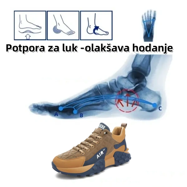 【🎁Vremenski ograničena ponuda】🔥Ergonomske ležerne ortopedske cipele👞Potpora za svod stopala - Ublažava bol u stopalima i čini hodanje ugodnijim✅