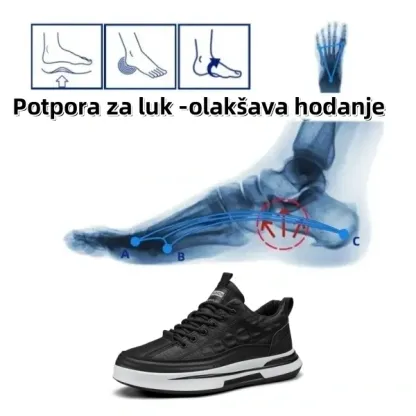 【🎁Vremenski ograničena ponuda】Muške ortopedske cipele👞 Izrađene od teleće kože🐂 Vodootporne i neklizajuće✅ Potpora svodu stopala - udobno hodanje✅
