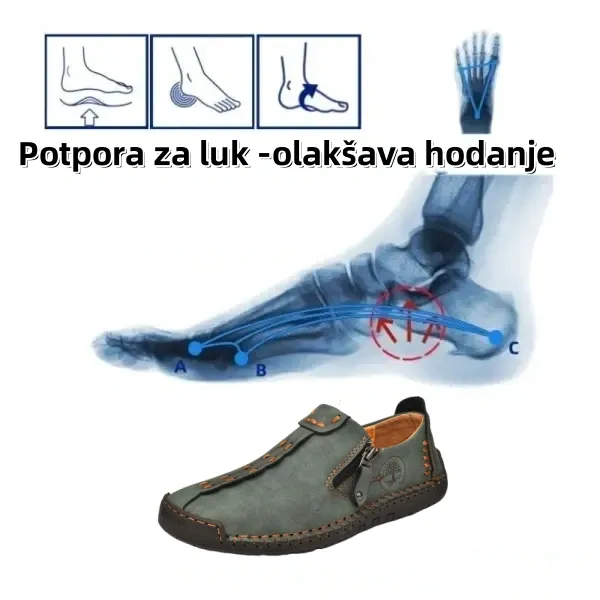 (🎉 Proljetno ograničeno vrijeme u pola cijene, samo danas - ne propustite) - Autentične muške ortopedske cipele od australske teleće kože ✅ Udobno hodanje i ublažavanje bolova