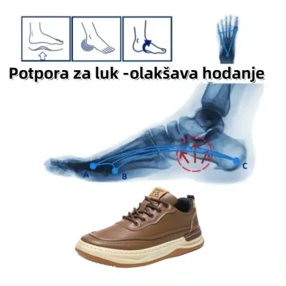 (⏰Proljetna rasprodaja 60%, uskoro završava) Muške ortopedske cipele od australske teleće kože✅Ekološki uložak od memorijske pjene: udobno i bezbolno hodanje - ručno šivano
