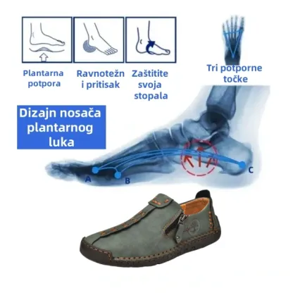 (⏰50% popusta na ograničeno vrijeme danas)🔥-Meke i udobne ručno rađene kožne cipele👞-Podupirač za luk-olakšava hodanje