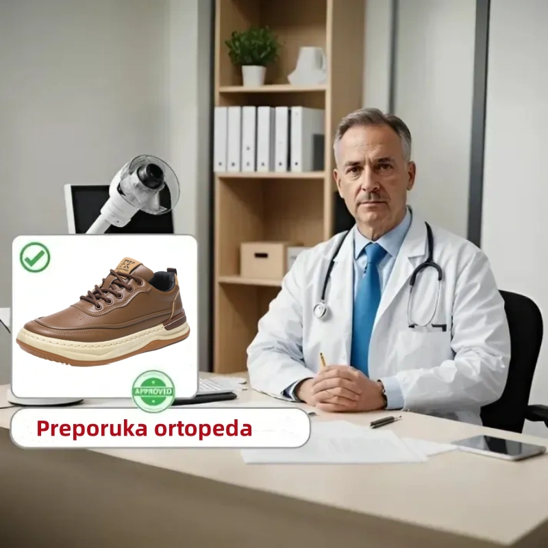 (⏰Proljetna rasprodaja 50%, uskoro završava) Muške ortopedske cipele od australske teleće kože✅Ekološki uložak od memorijske pjene: udobno i bezbolno hodanje - ručno šivano