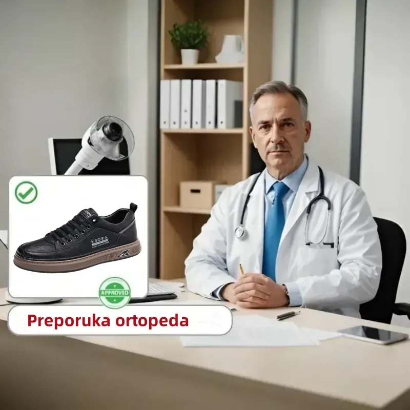 (🎉Veliko proljetno sniženje -50%, samo danas - ne propustite) - Autentične muške ortopedske cipele od australske teleće kože ✅ Udobno hodanje i ublažavanje bolova