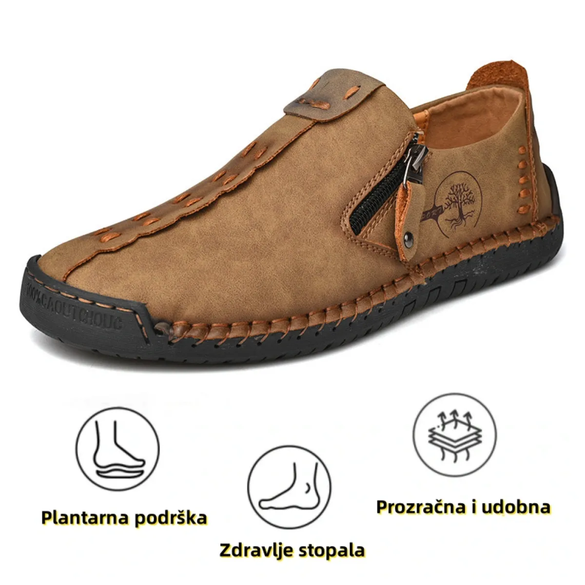 (⏰50% popusta na ograničeno vrijeme danas)🔥-Meke i udobne ručno rađene kožne cipele👞-Podupirač za luk-olakšava hodanje