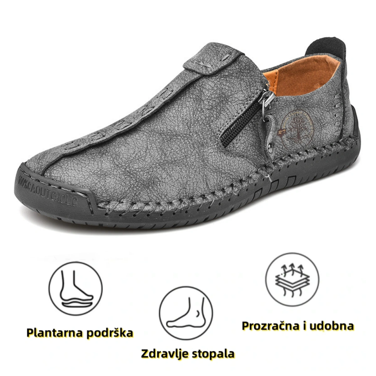 (⏰50% popusta na ograničeno vrijeme danas)🔥-Meke i udobne ručno rađene kožne cipele👞-Podupirač za luk-olakšava hodanje