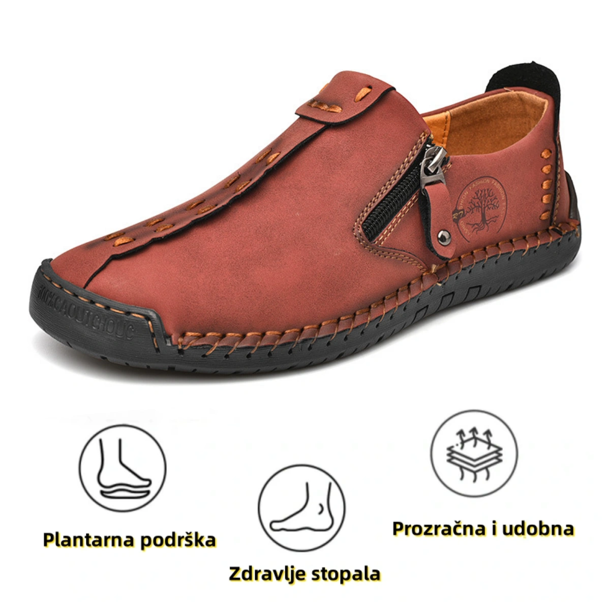 (⏰50% popusta na ograničeno vrijeme danas)🔥-Meke i udobne ručno rađene kožne cipele👞-Podupirač za luk-olakšava hodanje