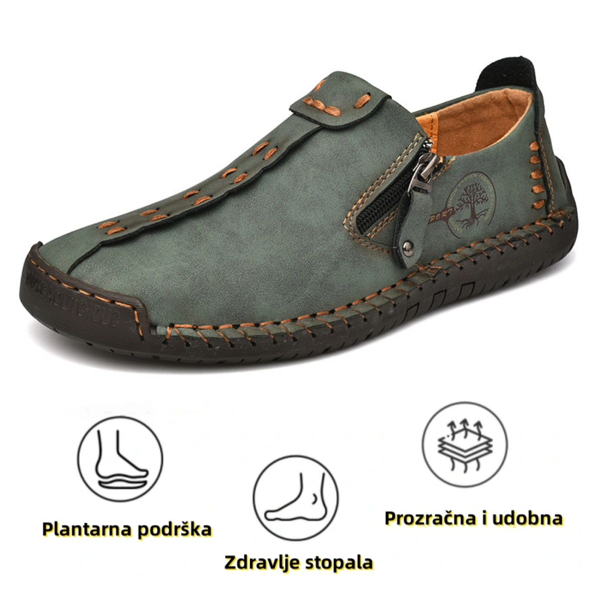 (⏰50% popusta na ograničeno vrijeme danas)🔥-Meke i udobne ručno rađene kožne cipele👞-Podupirač za luk-olakšava hodanje