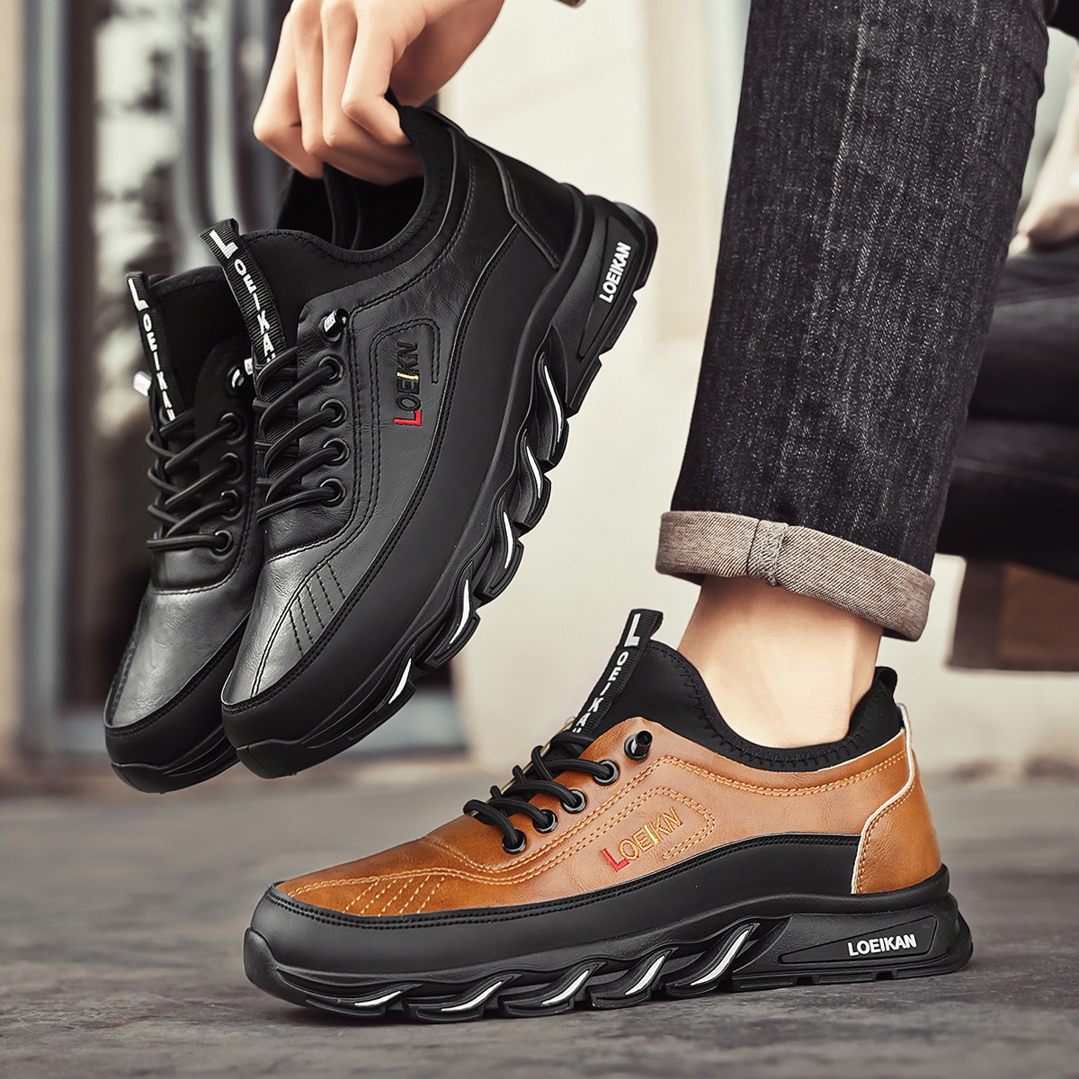 (🎉 Proljetna rasprodaja 50% popusta, uskoro završava) Muške ortopedske cipele izrađene od australske teleće kože✅Ekološki ulošci od memorijske pjene: udobno i bezbolno hodanje - ručno šivano