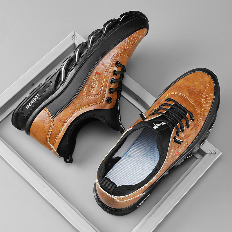 (🎉 Proljetna rasprodaja 50% popusta, uskoro završava) Muške ortopedske cipele izrađene od australske teleće kože✅Ekološki ulošci od memorijske pjene: udobno i bezbolno hodanje - ručno šivano