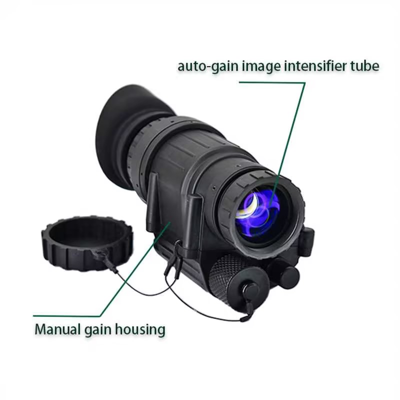 Auto gain Gen2+ FOM1400 P43 Green Phosphor High Performance Tactical Optic PVS-14 Night Vision Monocular
