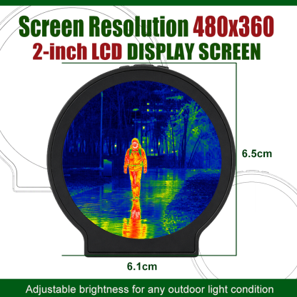 LDTI006 50Hz Thermal Imaging Monocular with Laser Rangefinder, <40mK NETD, Waterproof & Mountable