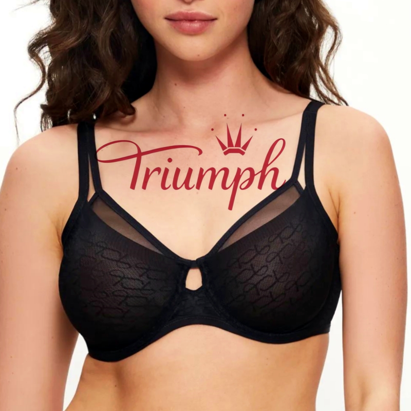 TRIUMPH - 3 τεμάχια 🔥Σέξι σουτιέν με δαντέλα και φαρδιές τιράντες