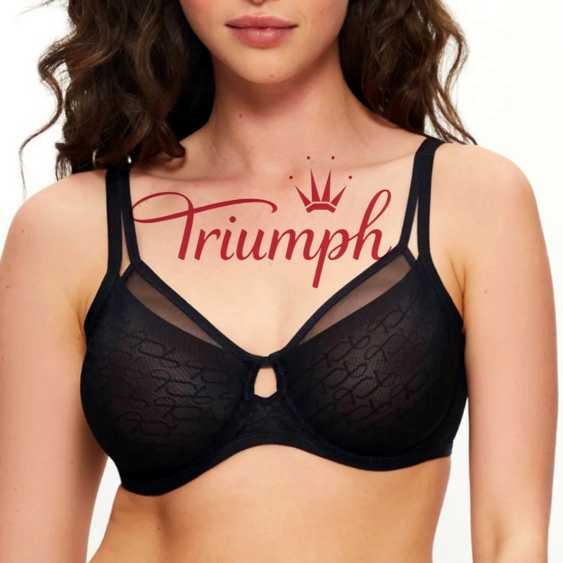 TRIUMPH - 3 τεμάχια 🔥Σέξι σουτιέν με δαντέλα και φαρδιές τιράντες