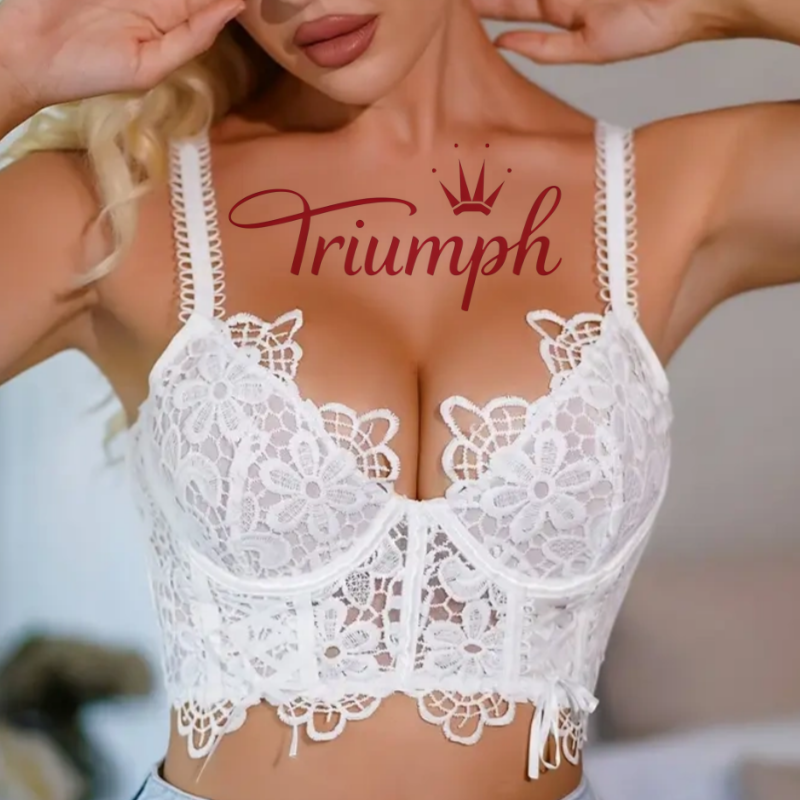 TRIUMPH - 3 kusy 🔥Krajková sexy podprsenka se širokými ramínky