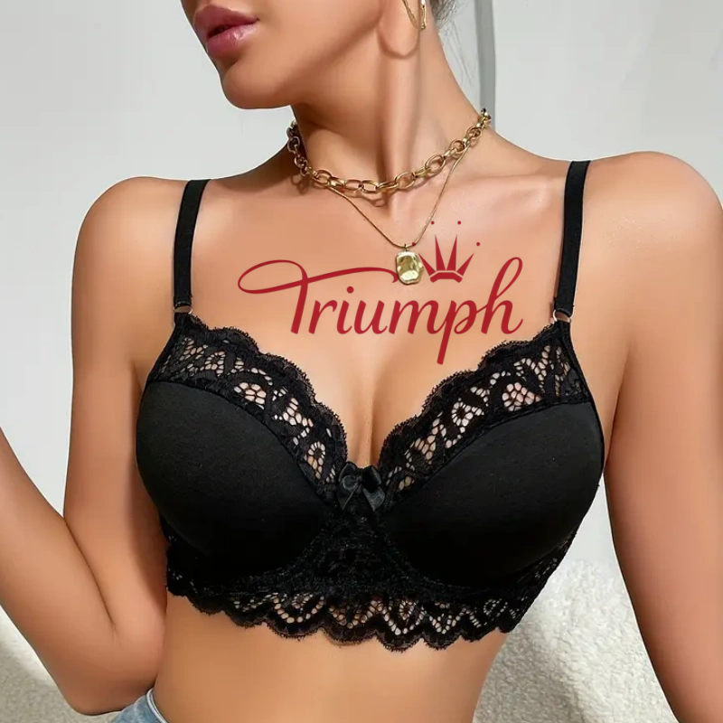 TRIUMPH - 3 kusy 🔥Krajková sexy podprsenka se širokými ramínky