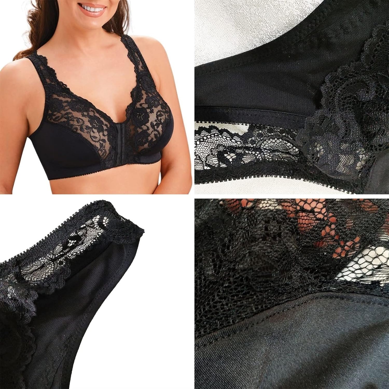 Triumph - 3 kusy. ✨Dámská žakárová podprsenka s předním zapínáním