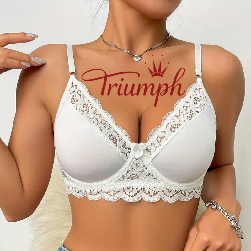 TRIUMPH - 3 kusy 🔥Krajková sexy podprsenka se širokými ramínky