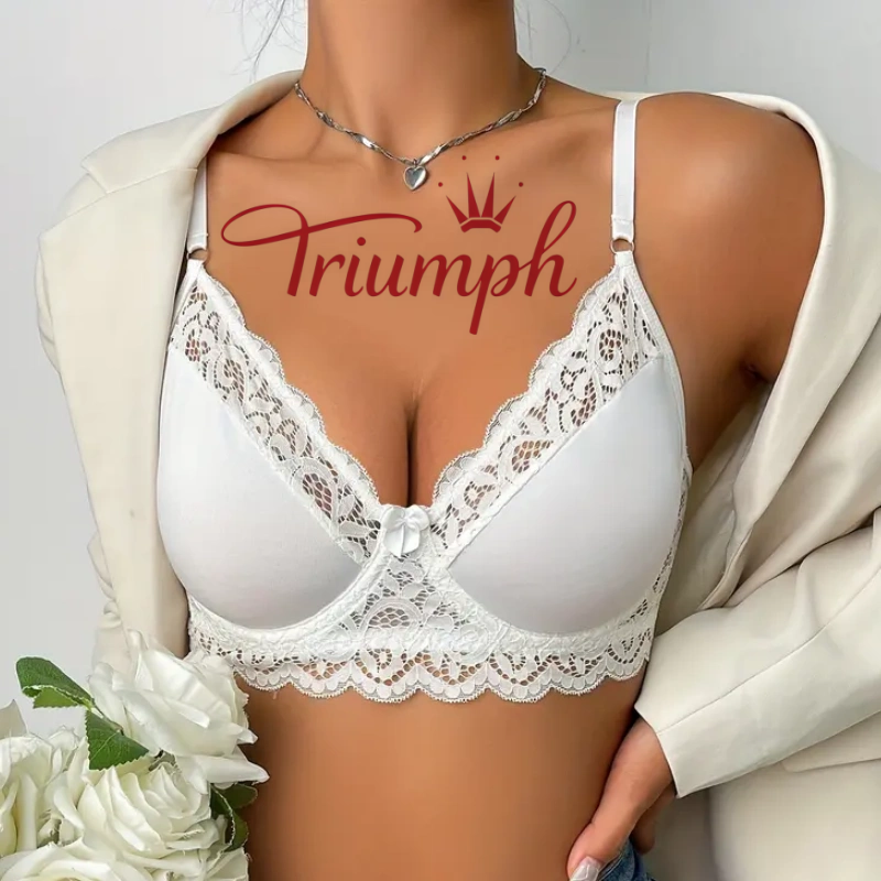 TRIUMPH - 3 kusy 🔥Krajková sexy podprsenka se širokými ramínky