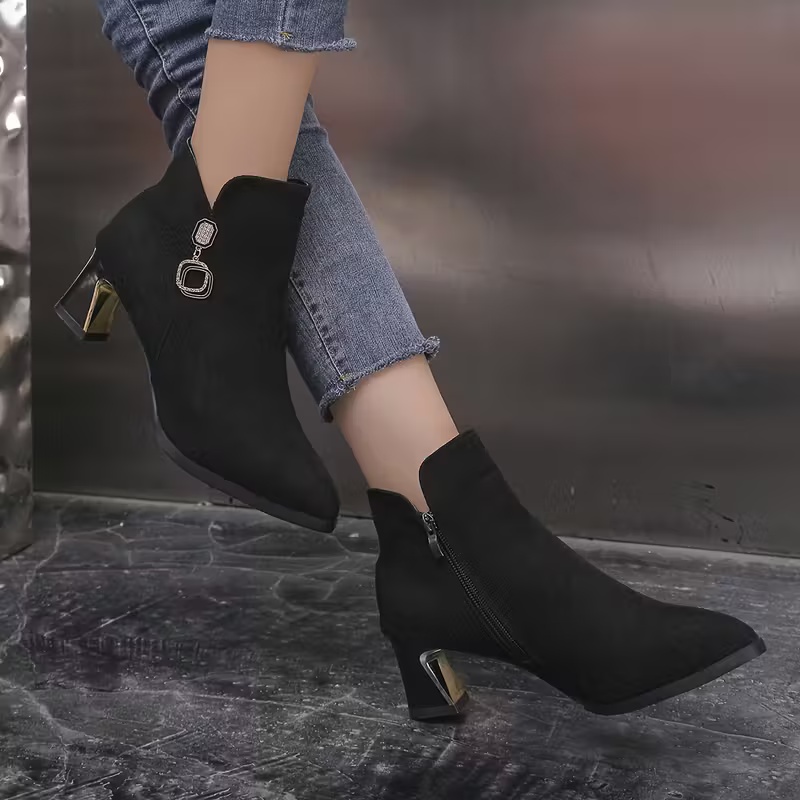 Women's Elegant Chelsea Plush Lining Ankle Boots