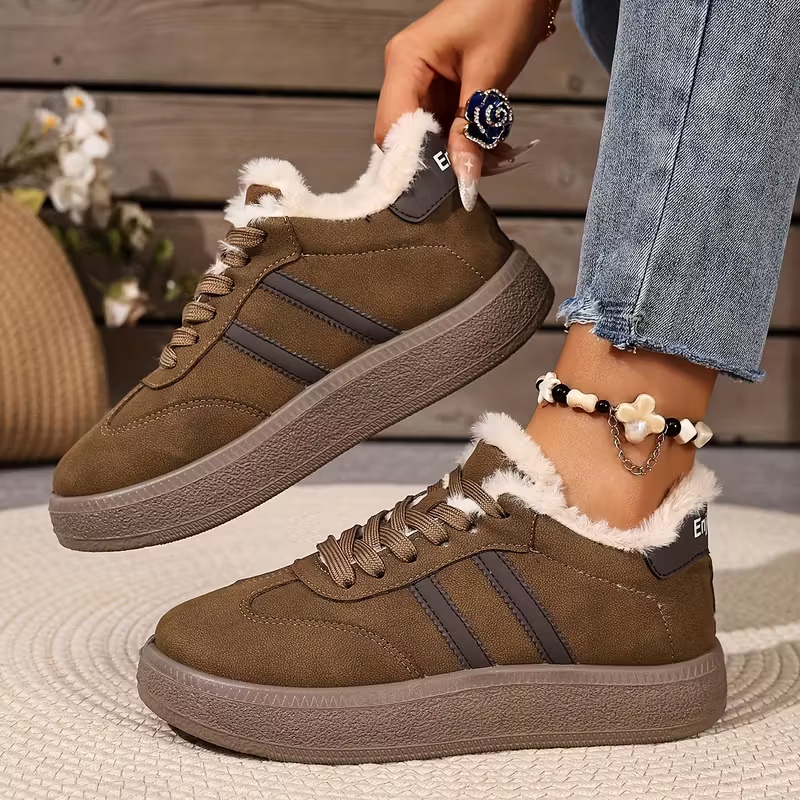 Women's Winter Thick Warm Lace-Up Ankle Boots