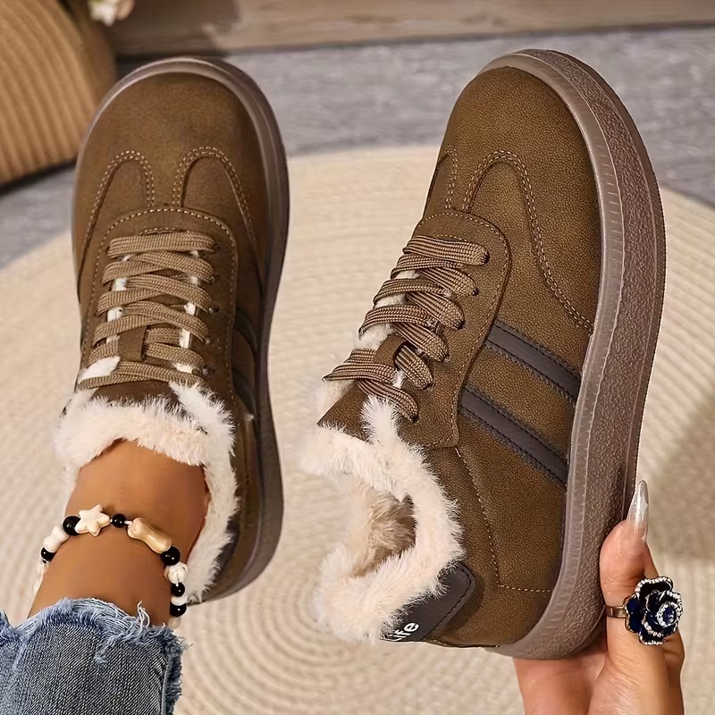 Women's Winter Thick Warm Lace-Up Ankle Boots