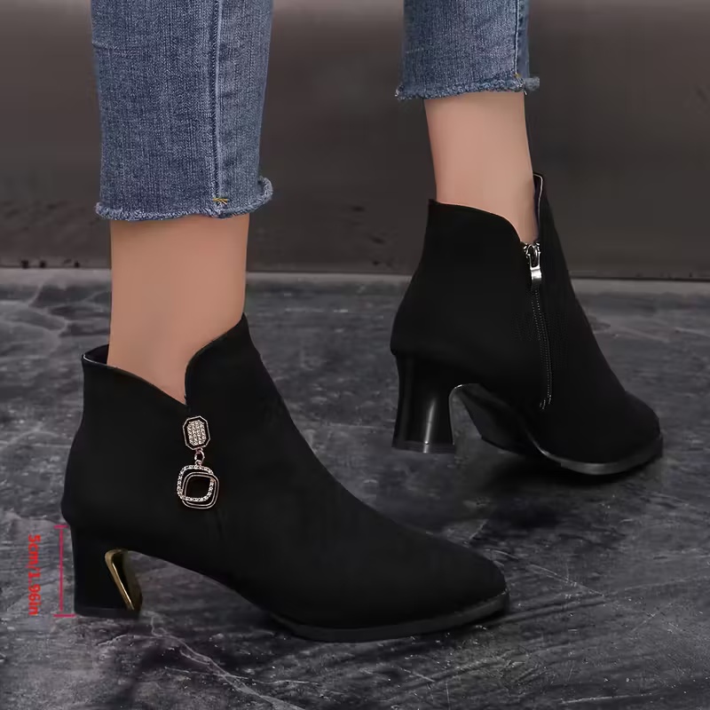 Women's Elegant Chelsea Plush Lining Ankle Boots
