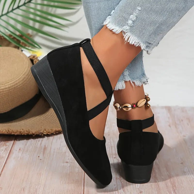 Women's Crisscross Strap Wedge Shoes