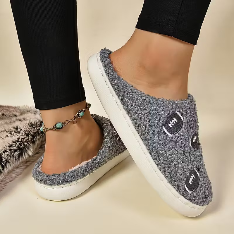 Women's Soft Fabric Non-Slip TPR Sole Slippers