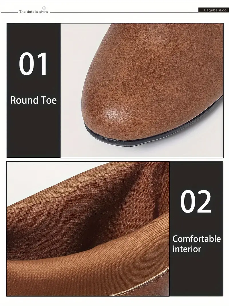 womens brown   cover ankle boots with side zipper   collar round toe flat heel comfortable fabric tpr sole ladies boots comfortable footwear stylish footwear durable construction   details 2