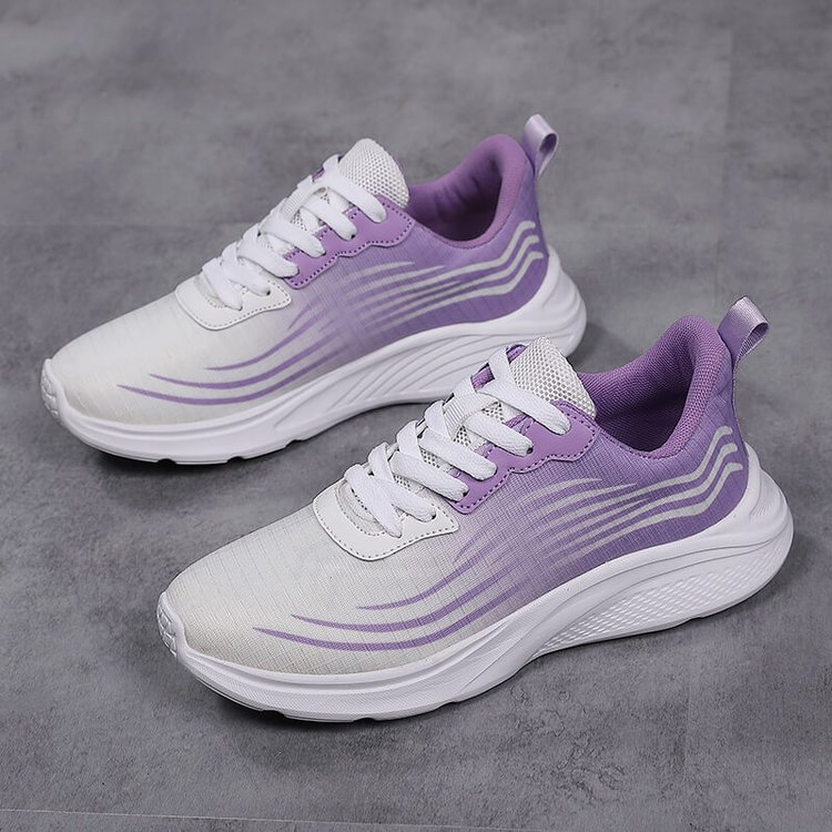 Women's Candy Color Lace-Up Mesh Sneakers