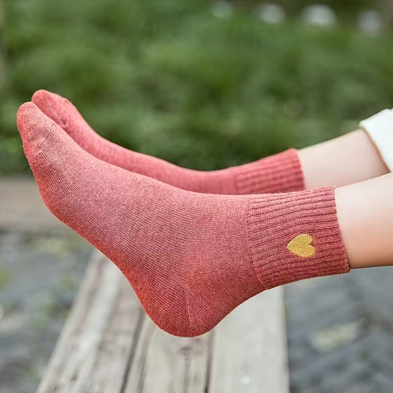 5 Pairs Women's Heart-Shaped Toe Socks