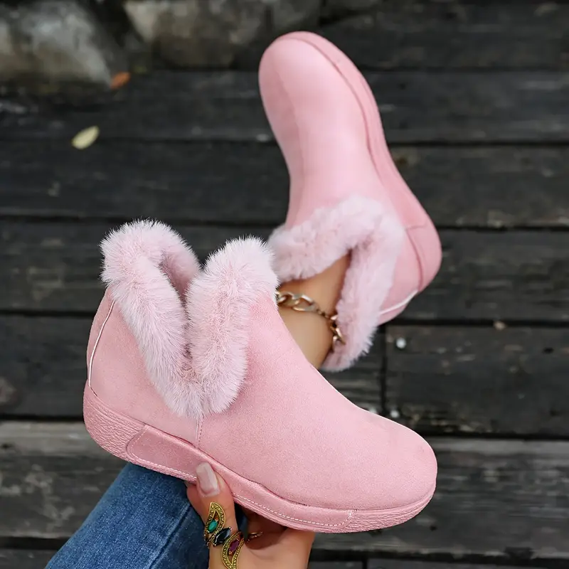 NEW ARRIVAL 70% OFF - Women's Winter Slip-On Plush Faux Fur-like Lining Boots