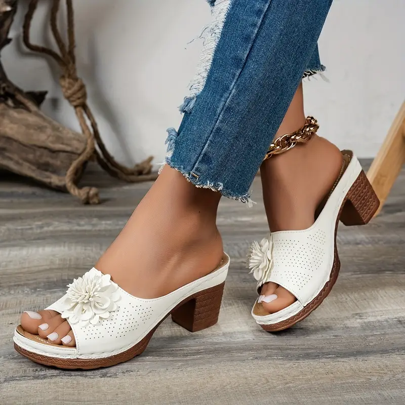 Women's Floral High Heel Sandals