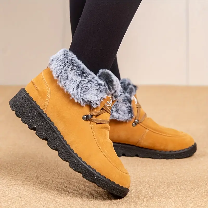 Women's Winter Fleece Lining Thickened Warm Short Boots