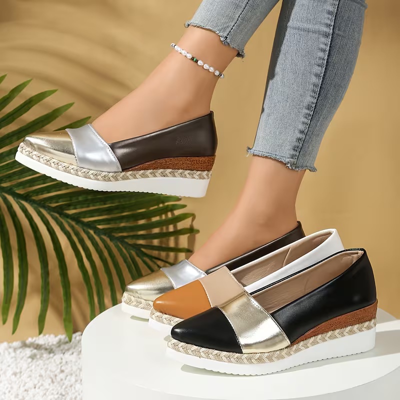 Women's Pointed Toe Platform Loafers