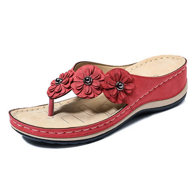 Lightweight Flowers Clip Toe Sandals