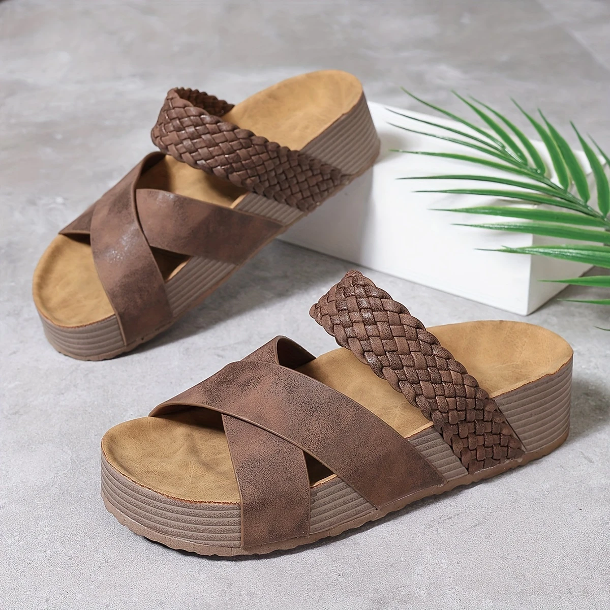 Thick Sole Platform Summer Slide Sandals