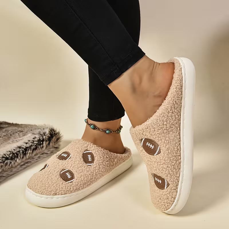 Women's Soft Fabric Non-Slip TPR Sole Slippers