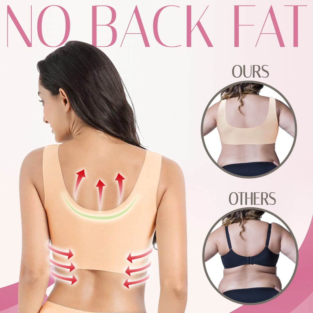 Full-Figure Seamless Lace Cut-Out Bra